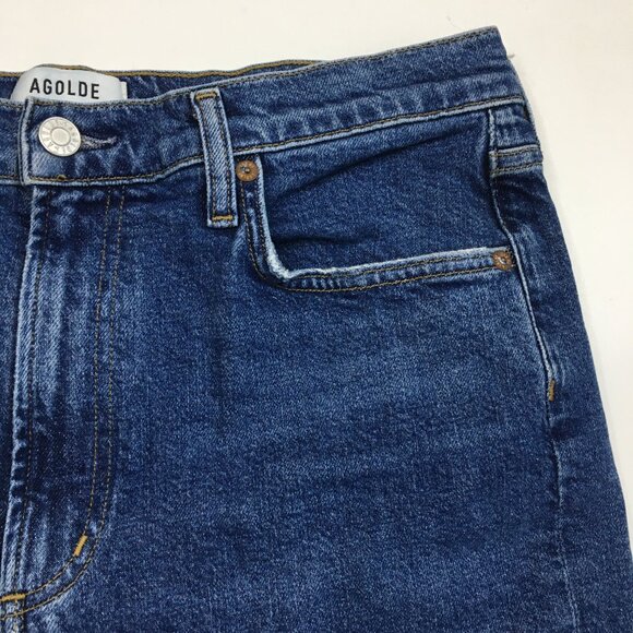 AGOLDE Merrel Medium Wash Organic Cotton Blend 5 Pocket Jeans - Picture 6 of 13